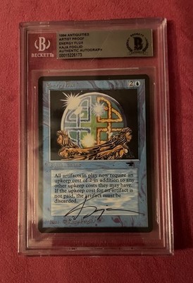 ENERGY FLUX Artist Proof Signed Kaja Foglio Magic: The Gathering MTG Antiquities