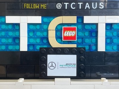 Lego Part Tile Modified 4x6 with Mercedes Logo 6180pb199 75883