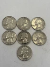 Lot Of 7 Washington Silver Quarters