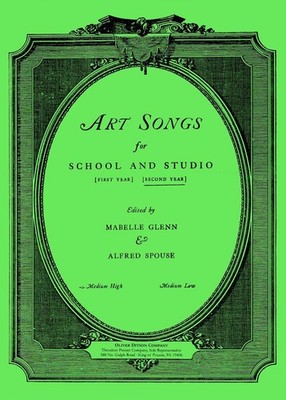 Art Songs Vocal score medium voice and piano Various For School and Studio Theod