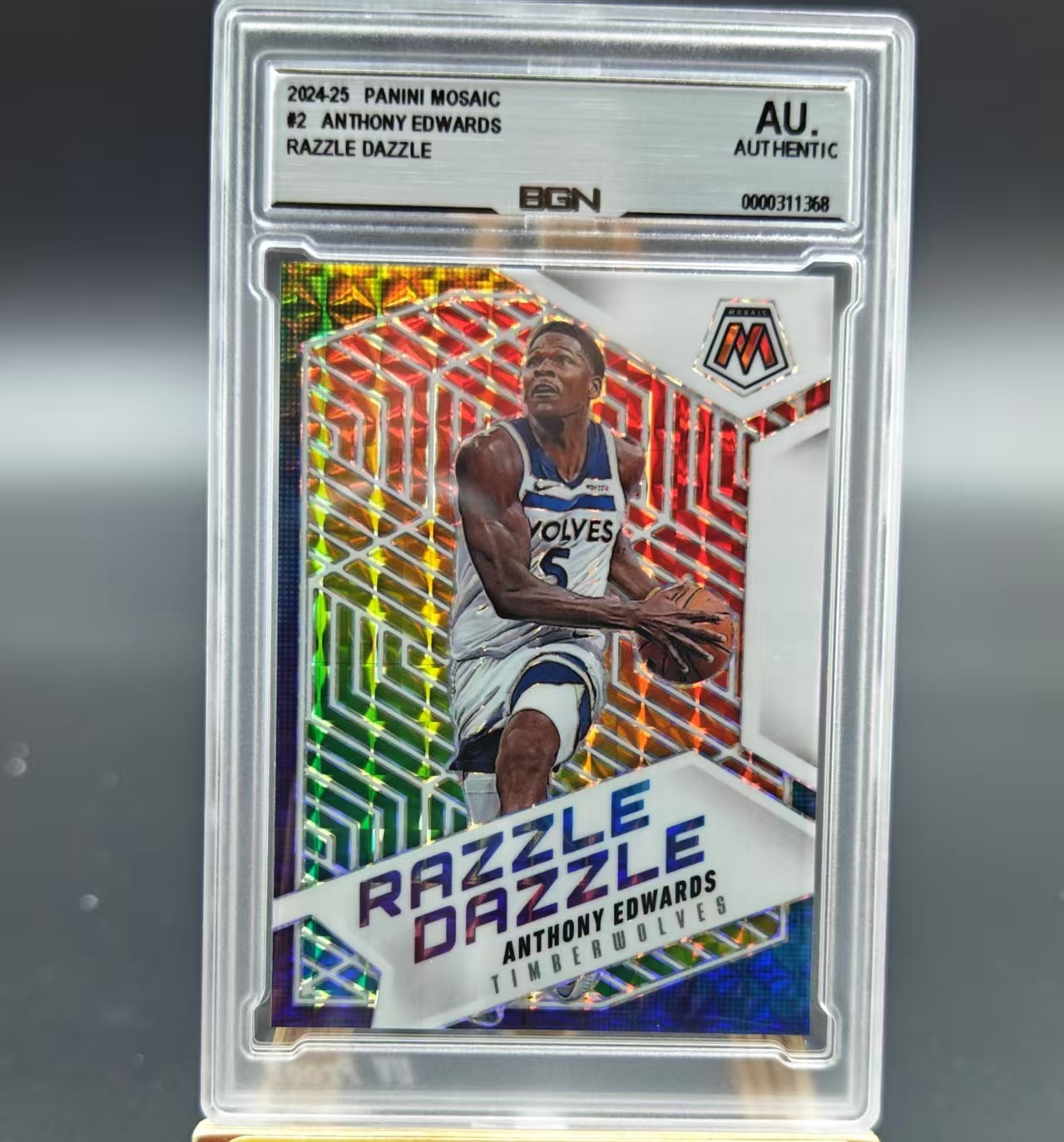 2024-25 Panini Mosaic Anthony Edwards Razzle Dazzle