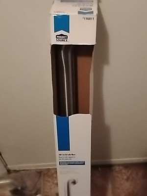 Project Source 36-in Stainless Steel Wall Mount  Grab Bar #0116778 New