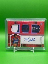 2023 NATIONAL TREASURES KOBE BROWN ROOKIE TRIPLE PATCH AUTO RPA SSP 6/8