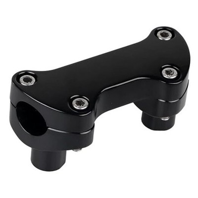 Black Motorcycle Handlebar Risers Kit with 1 1/2'' Tall and 1'' Bar Bottom Mount