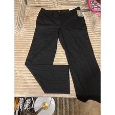 NWT Vintage Liz Claiborne Audra Black Pinstripe Wide Leg Pants Women Size 14
