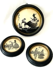 C & A Richards Boston 3 Silhouettes Musical Moments & Love Letters 1930s - 1940s