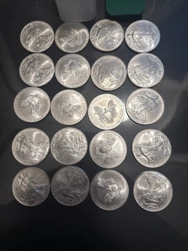 2008 American Silver Eagle Roll / 20 Roll Troy Ounces .999 Fine