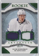 2020 Upper Deck Artifacts Rookies Material Emerald 53/99 Egor Korshkov #168 f5g