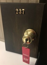 THE SHINING Room 237 Key AUTOGRAPHED / Plaque Signed Lia Beldam Overlook Hotel 