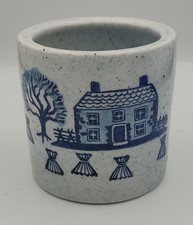 Metlox Poppytrail Provincial Blue Mustard Jam Jar - No Lid