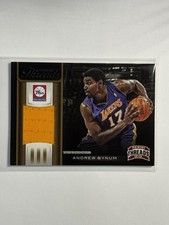 2012-13 Panini Threads Andrew Bynum #67 LAKERS-76ERS Game-Used Relic