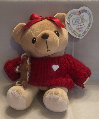 Cherished Teddies #662232 ginger bread Cookie Red Sweater Plush Stuffed bear