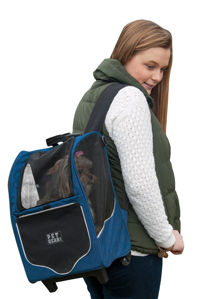 Mochila deportiva con ruedas Pet Gear I-GO2, portaviajes, asiento de coche para gatos/perros,... Foto 3 de 4