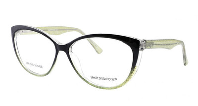Limited Editions Hartford Black/Neon Green Women's Cat Eye Eyeglasses 55-15-143