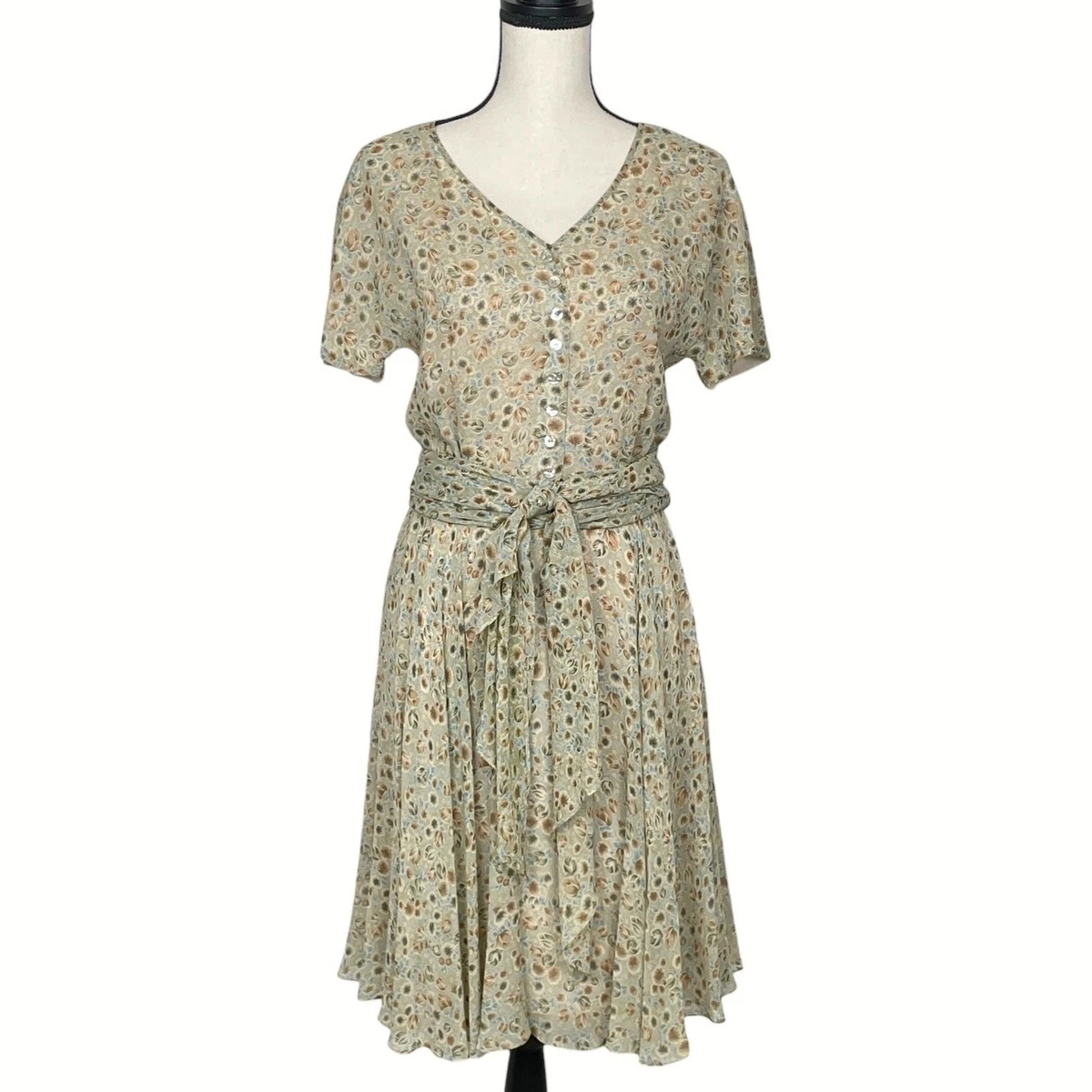 dana buchman silk dress Dana BUCHMAN Magical 100% silk Blue Silk Beaded dress