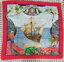 Hermès Columbus Discovery of America Vintage Carré 90 Scarf shawl woman