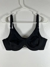 Curvation Bra Womens 42C Black Underwire Adjustable Straps Suppor full coverage