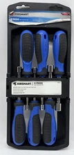 JobSmart 6-Piece SAE Nut Driver Set Sizes: 1/4, 5/15, 11/32, 3/8, 7/16, 1/2 inch