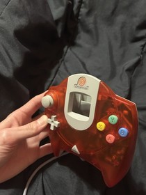 Sega Dreamcast Red and Blue Controller With Matching VMU Great Condition