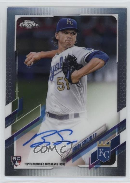 2021 Topps Chrome Rookie Auto Brady Singer #RA-BS Auto RC 9x7