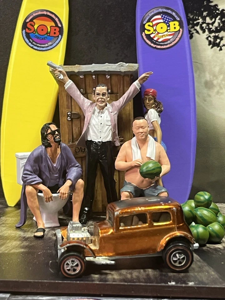 Hot Wheels Redlines 1932 Clásico 32 Ford Vicky Naranja Diecast USADO EXCELENTE ESTADO EE. UU. Foto 3 de 4