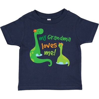 Inktastic Grandma Loves Me Grandchild Dinosaur Toddler T-Shirt Kids Cute Green