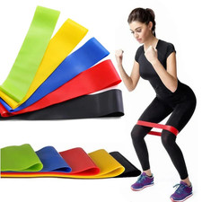 Resistance Bands Loop Set Strength Fitness Leg Exercise Yoga Workout Pull Up US