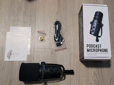 Desktop USB Noise Cancelling Condenser Microphone with Cantilever Stand,...