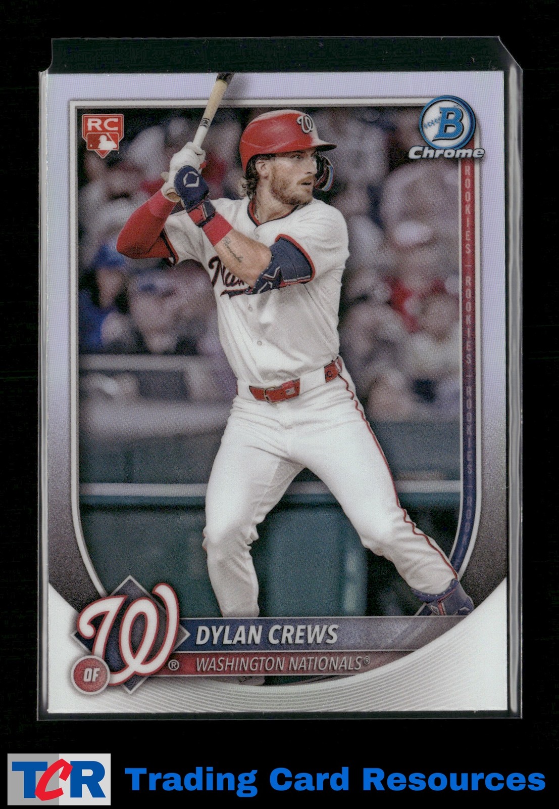 2025 Bowman #42 Dylan Crews Bowman Chrome Red Rookie Logo
