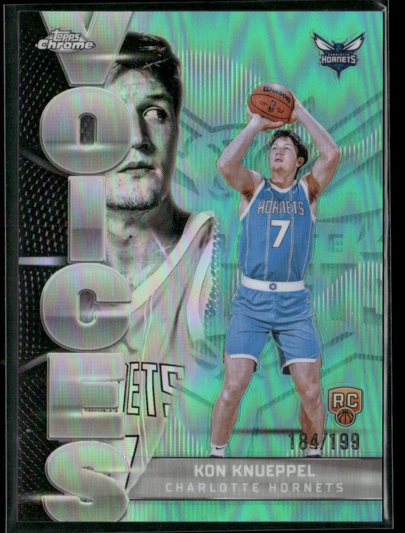 2025-26 Topps Chrome Kon Knueppel Voices Aqua Refractor RC /199 #VS-9