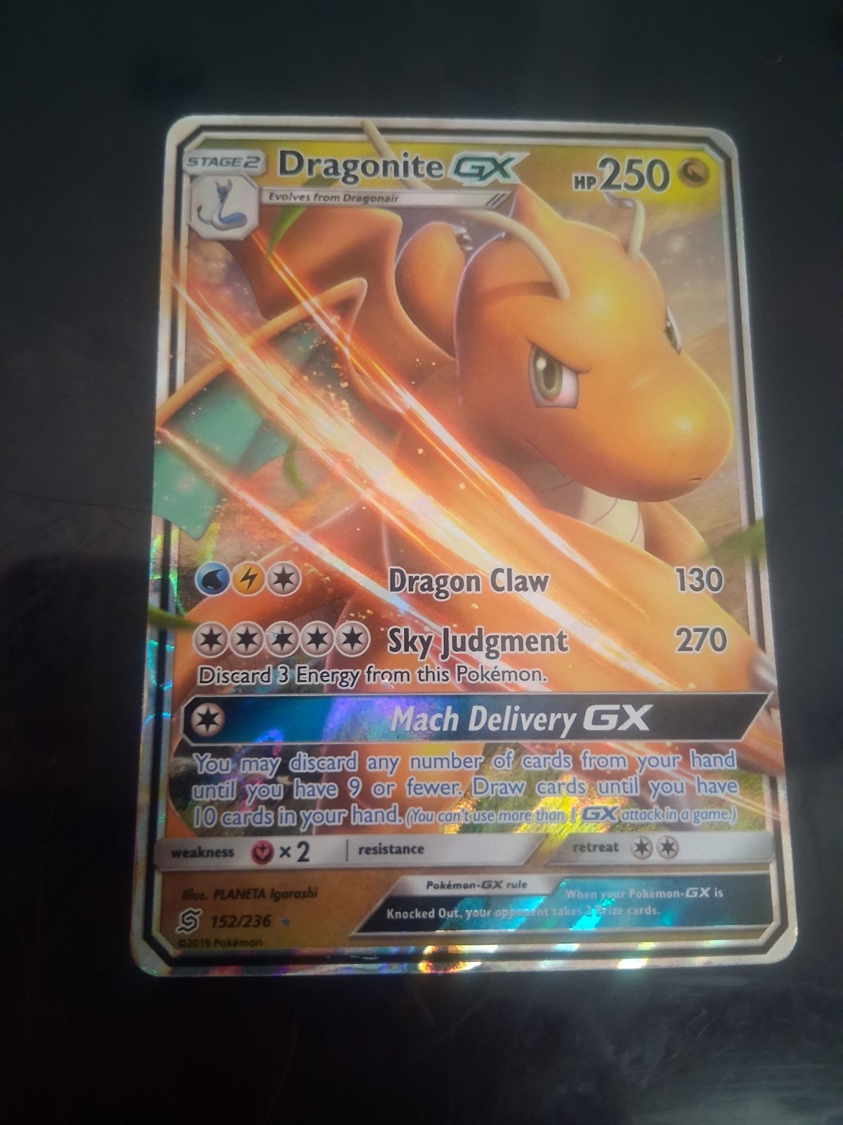 Pokémon TCG Dragonite GX Unified Minds 152/236 Holo Ultra Rare