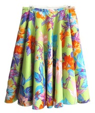 NWT Vintage Ralph Lauren Size 4 Palm Beach Multi Color Cotton Skirt MSRP 345.00