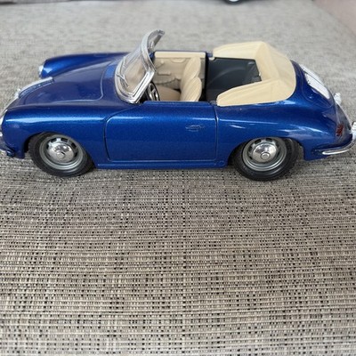 BURAGO 1:24 PORSCHE 356B CONVERTIBLE 1961-BLUE LOWERED