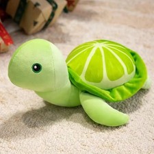 Green Turtle Plush Toy 10" Stuffed Animal Toddler Doll Gift for Kids