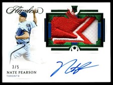 2021 Panini Flawless patch auto RC Nate Pearson 3/5 #RAH-NP