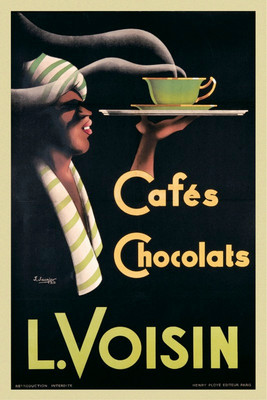 リプロダクトポスター L.VoisinCafés-Chocolats復刻1935 L. Voisin Cafes & Chocolats, 1935 Noel Saunier Vintage Coffee