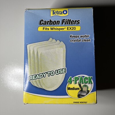 Tetra Carbon Filters, for Aquariums, Fits Whisper EX20 Filters MED 4 COUNT