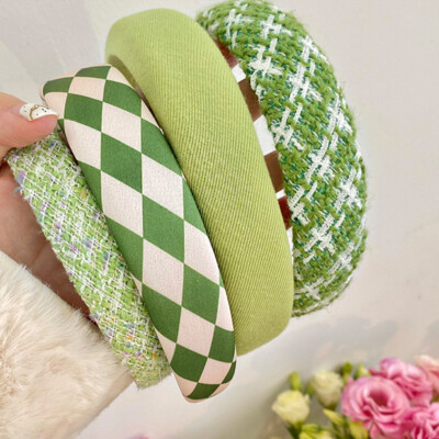 Hair Accessories Green Series Headbands Thick Padded
