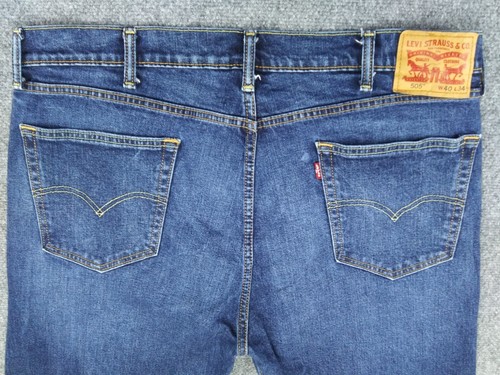 Jeans Levi's 505 uomo 40 blu lavaggio medio denim cotone elastan gamba dritta - Foto 4 di 12