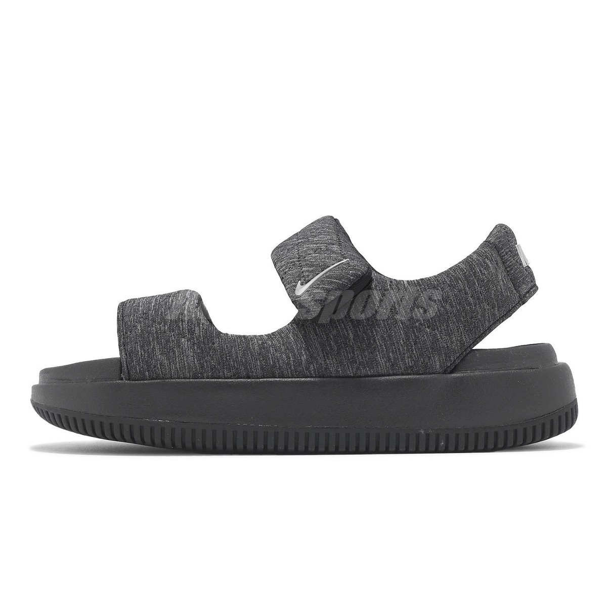 Nike Wmns Calm Sandal SE Black Metallic Silver Women Casual