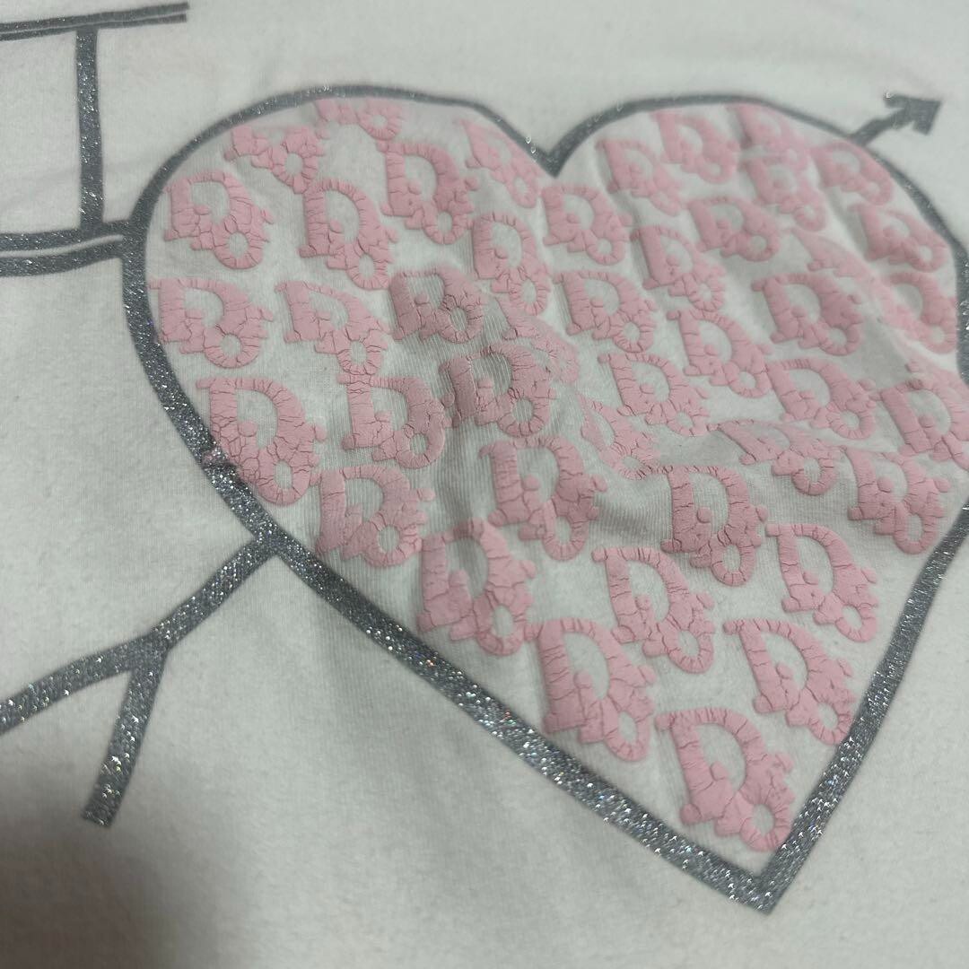 Christian Dior T-Shirt Short Sleeve Heart Trotter Pattern Christian Dior T-Shirt Short Sleeve Heart Trotter Pattern