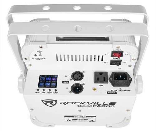 (2) Rockville BEST PAR+STRIP+WEDGE White Wireless DMX Battery Lights+Controller - Picture 6 of 12