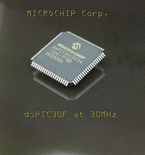 Microchip dsPIC dsPIC 30F Microcontroller IC 16-Bit 20 MIPS 144KB FLASH 80-TQFP