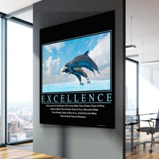 EXCELLENCE BLACK MOTIVATION QUOTE INSPIRATIONAL PRINT HOME WALL POSTER CANVAS
