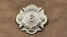 Vintage Antique Daytona Beach Shores Florida Fire Dept. Firefighter Badge