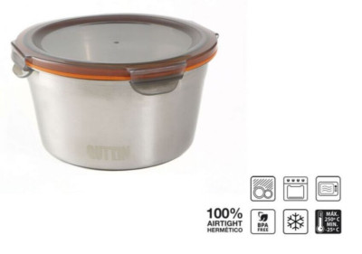 Frischhaltedosen Mikrowellengeeignet Edelstahl Hermetisch 2000ml Quttin