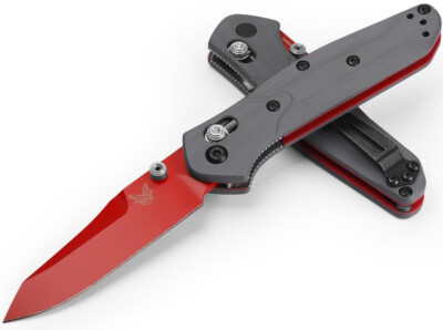 Benchmade 945RD-2401 Mini Osborne 2.92'' CPM-S90V Blade Gray G-10 Handle w/ Clip