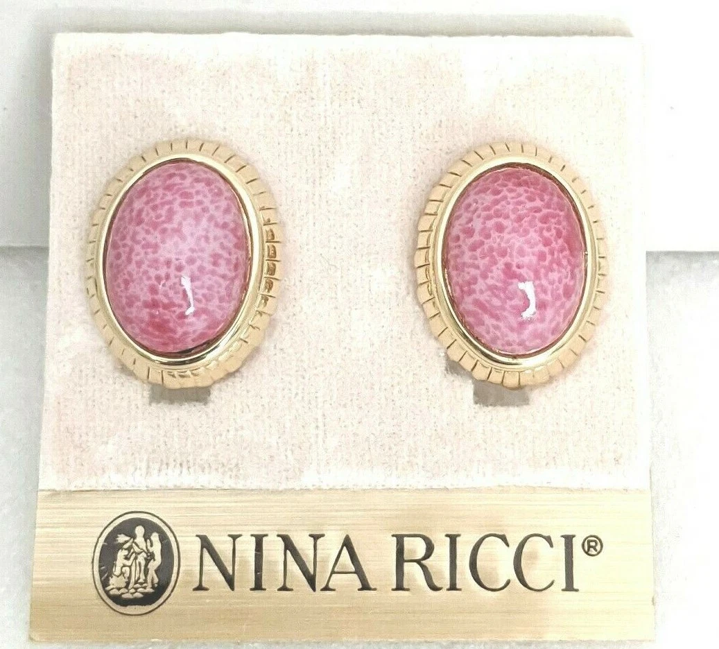 Pink store marble earrings