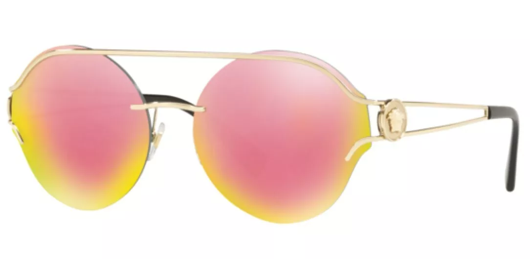 Rose gold top versace sunglasses