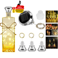 LED Flaschen 4Pcs Solar Lichterkette Korken Flaschenlichter Flaschenlichterkette